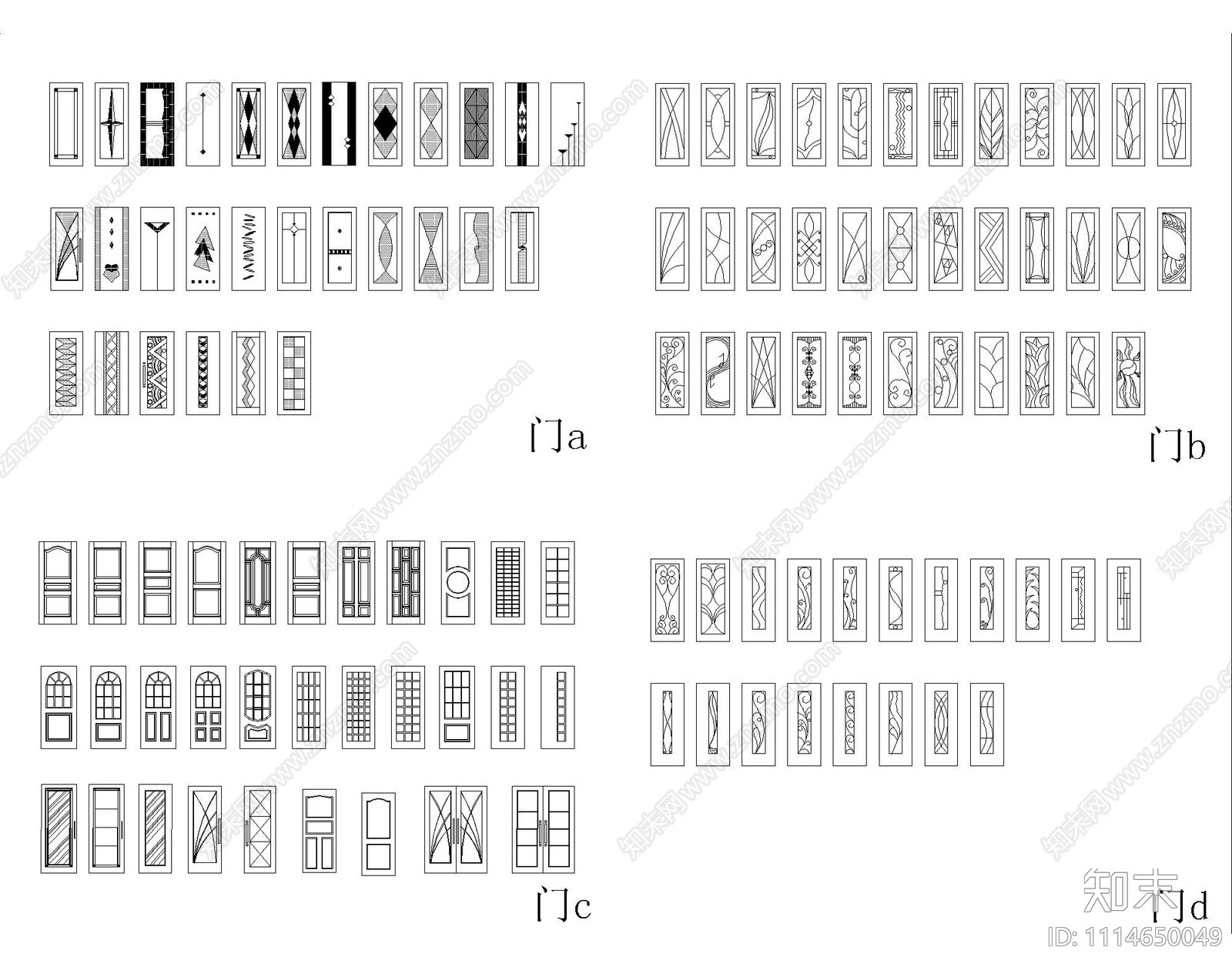 家具CAD图形库施工图下载【ID:1114650049】