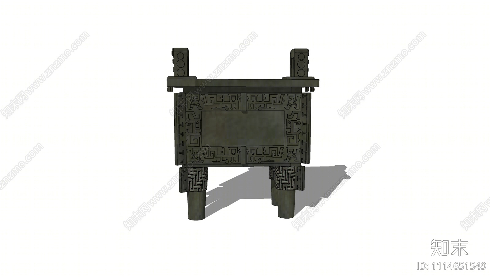 中式黄铜鼎SU模型下载【ID:1114651549】