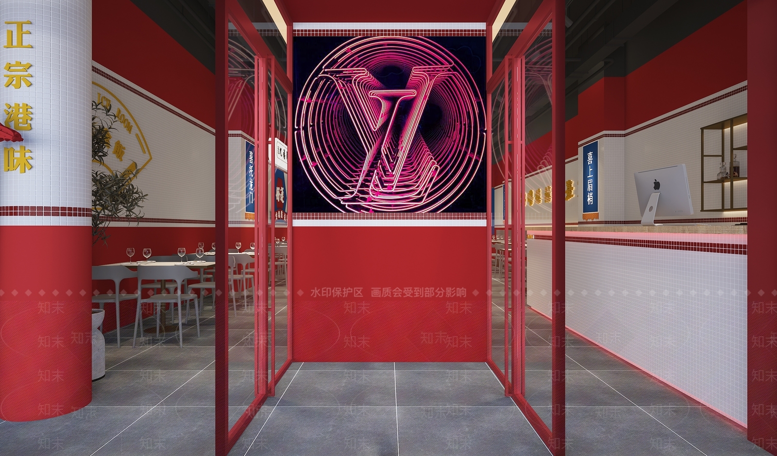 现代港式茶餐厅3D模型下载【ID:1114657491】