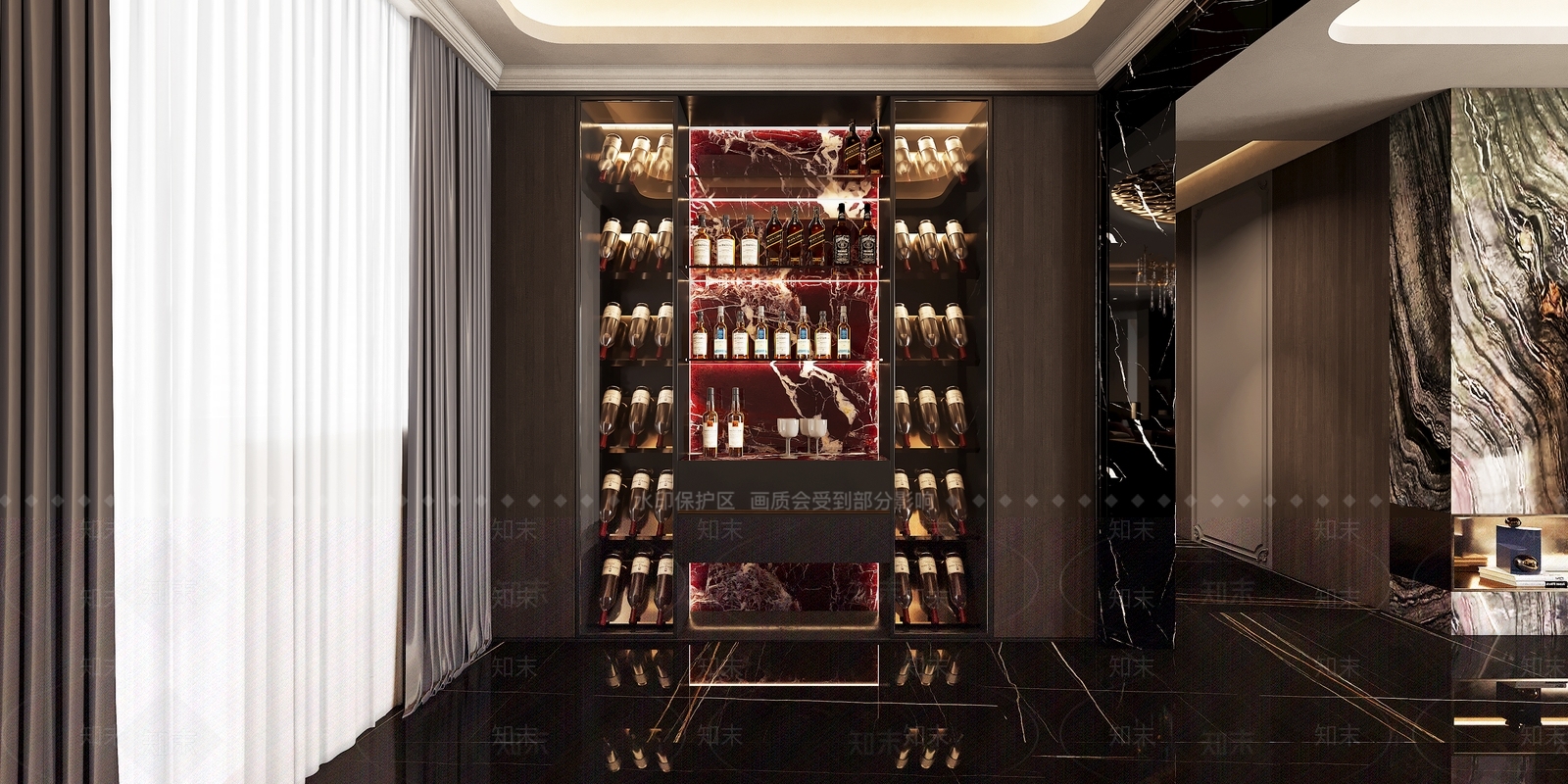 现代酒柜3D模型下载【ID:1114659765】