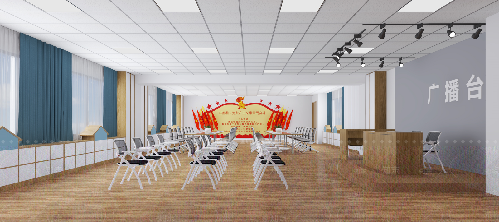 现代少先队室3D模型下载【ID:1114662866】