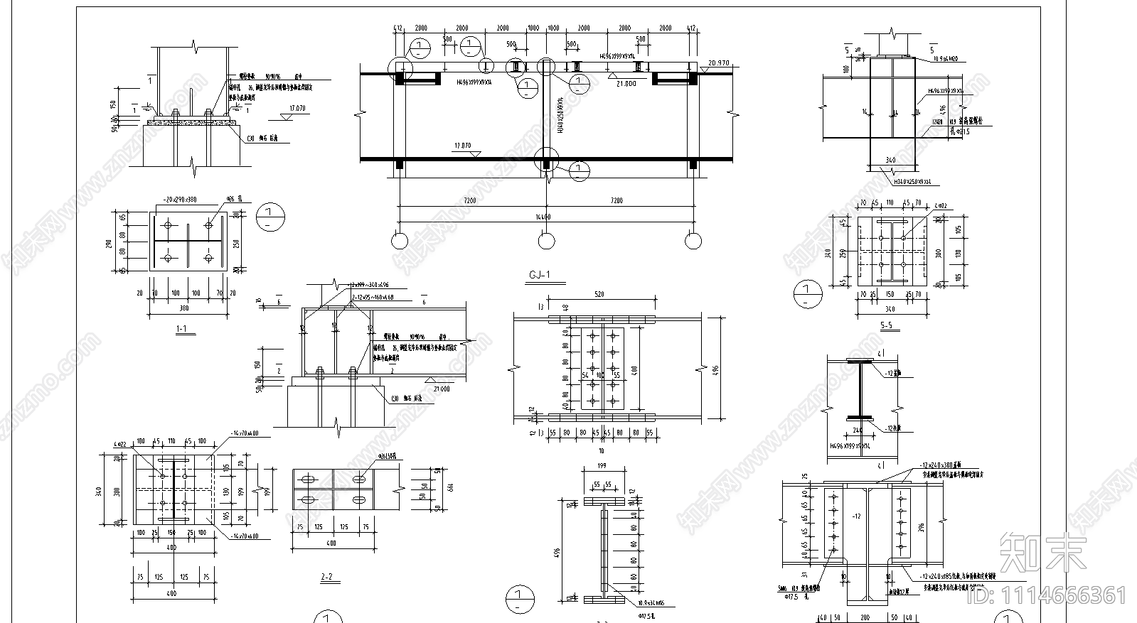 某服饰城建筑结构图施工图下载【ID:1114666361】