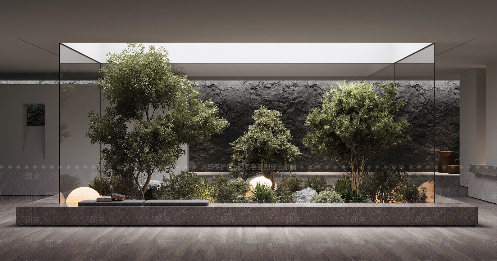 现代植物堆3D模型下载【ID:1114667679】