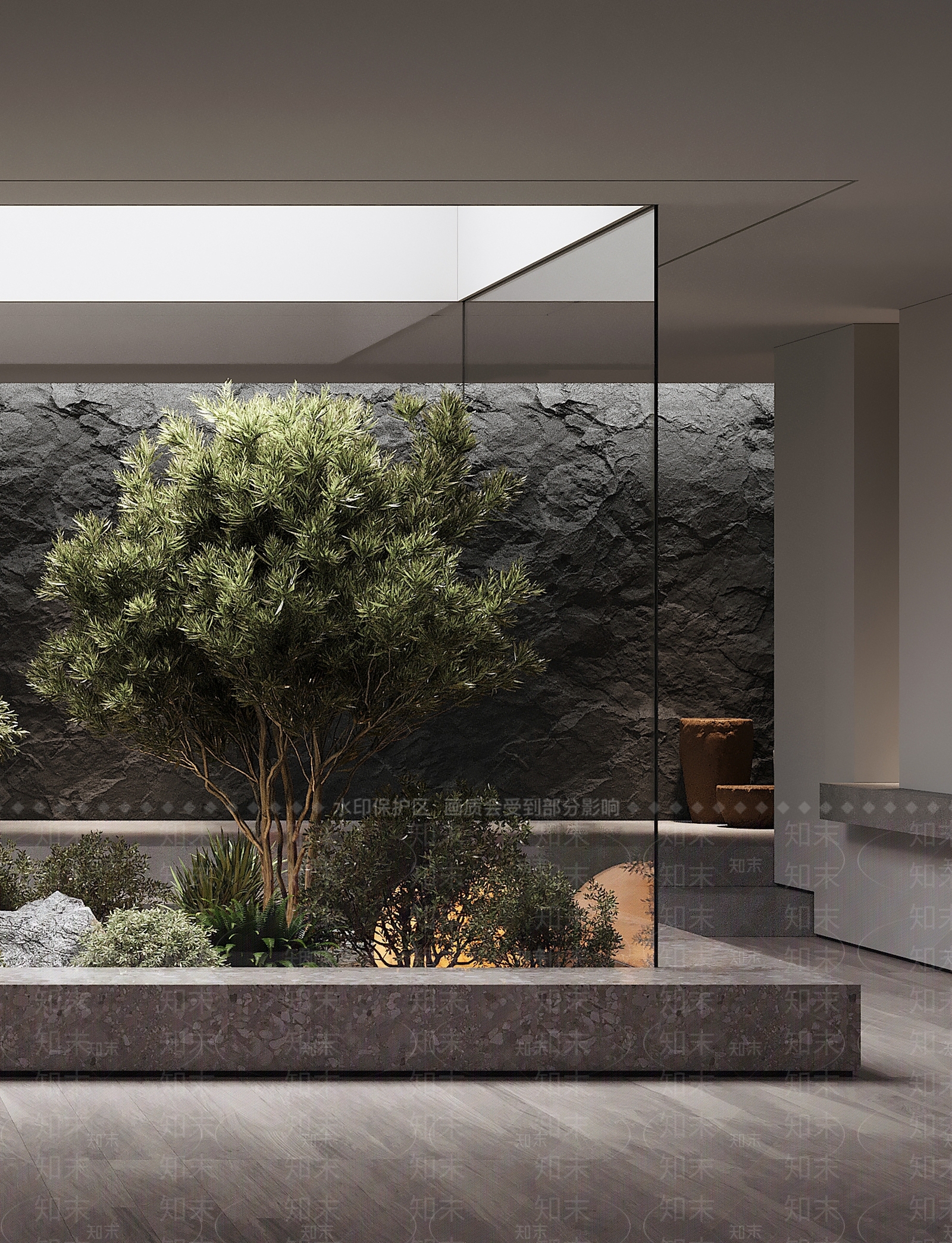 现代植物堆3D模型下载【ID:1114667679】