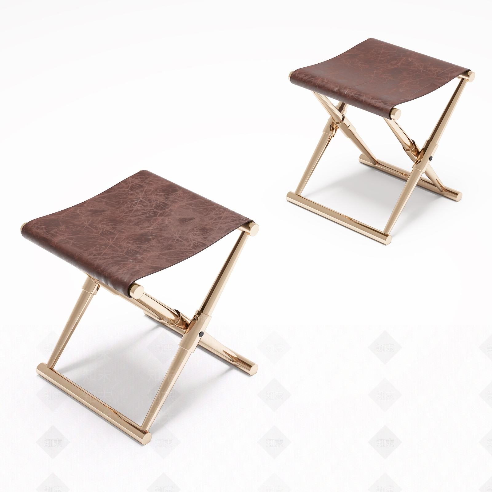 现代折叠方凳3D模型下载【ID:1114674279】