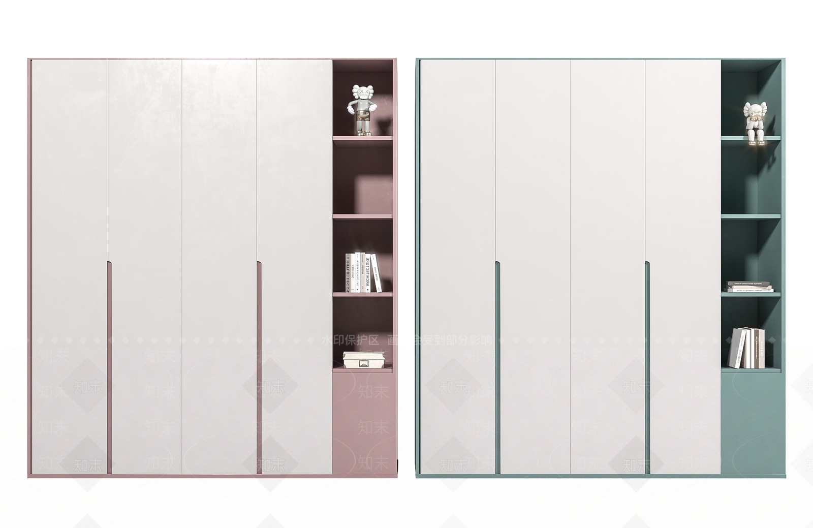 现代儿童房衣柜3D模型下载【ID:1114680078】