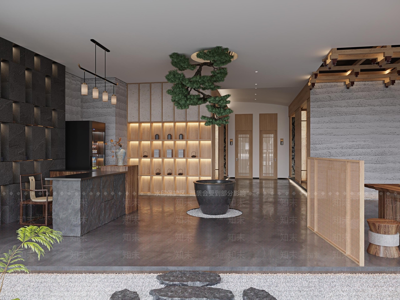 新中式茶馆3D模型下载【ID:1114689749】