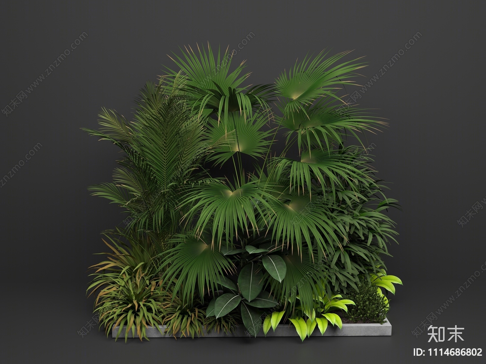 植物堆3D模型下载【ID:1114686802】