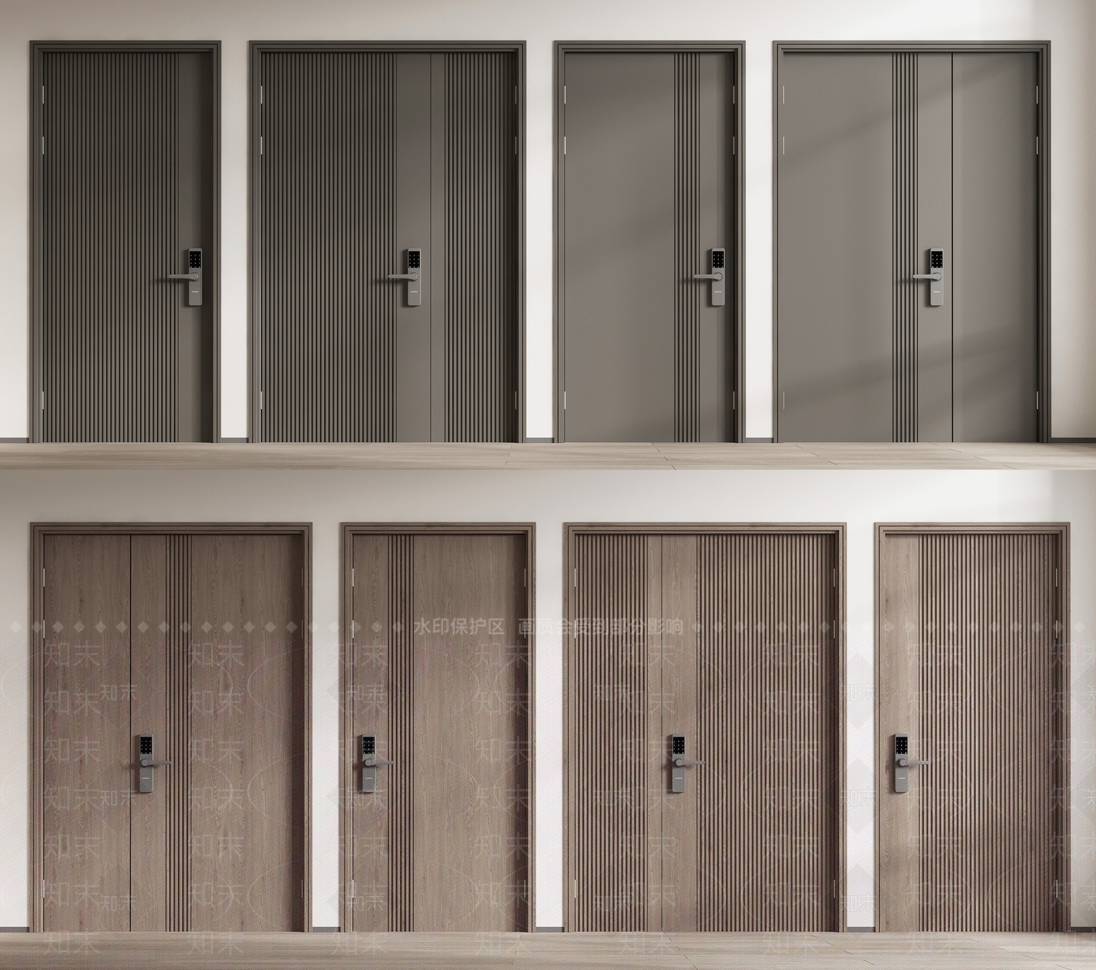 现代子母门3D模型下载【ID:1114690556】