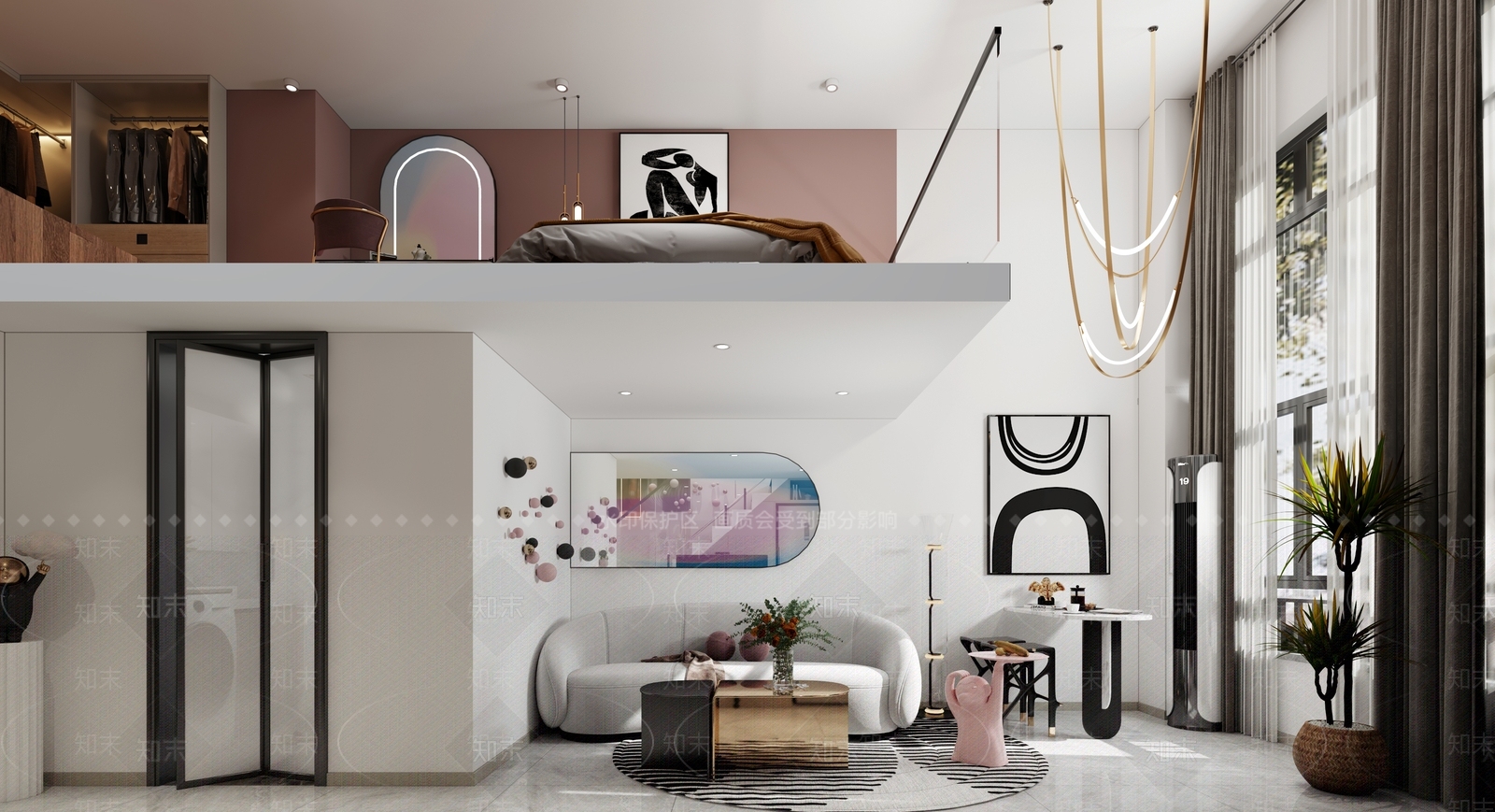 现代loft公寓3D模型下载【ID:1114691739】