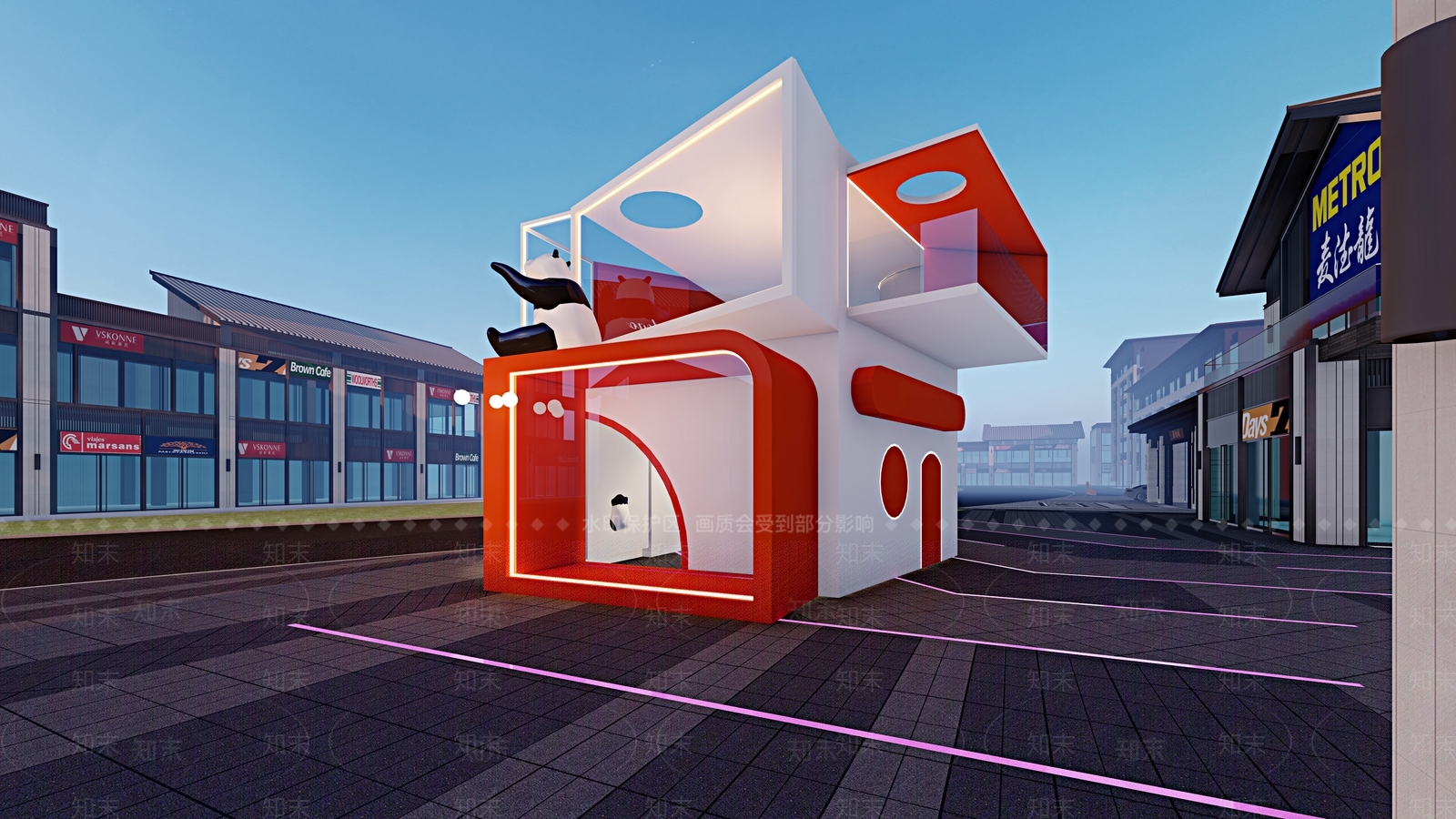 现代商业建筑SU模型下载【ID:1114693307】