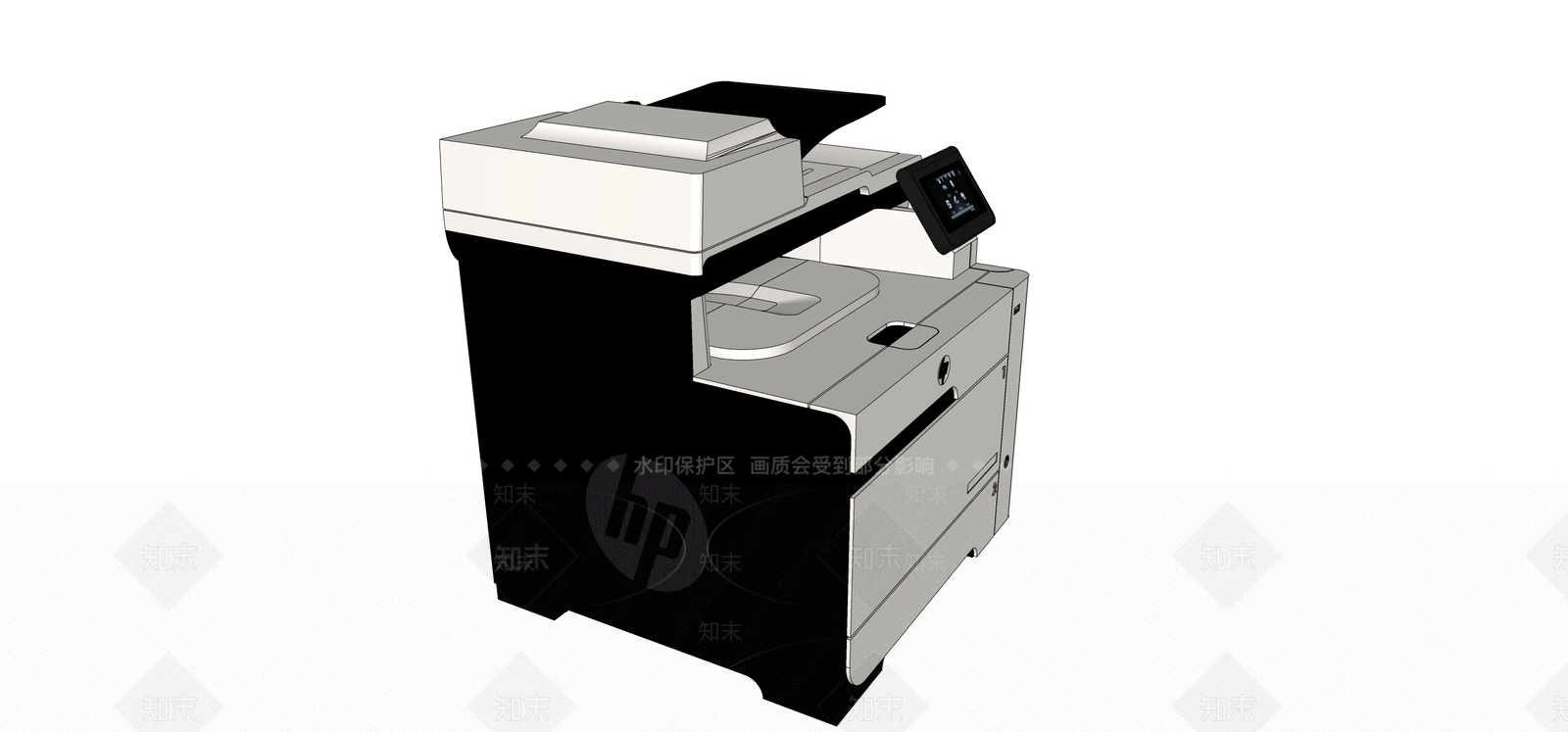 现代办公室打印机SU模型下载【ID:1114698305】