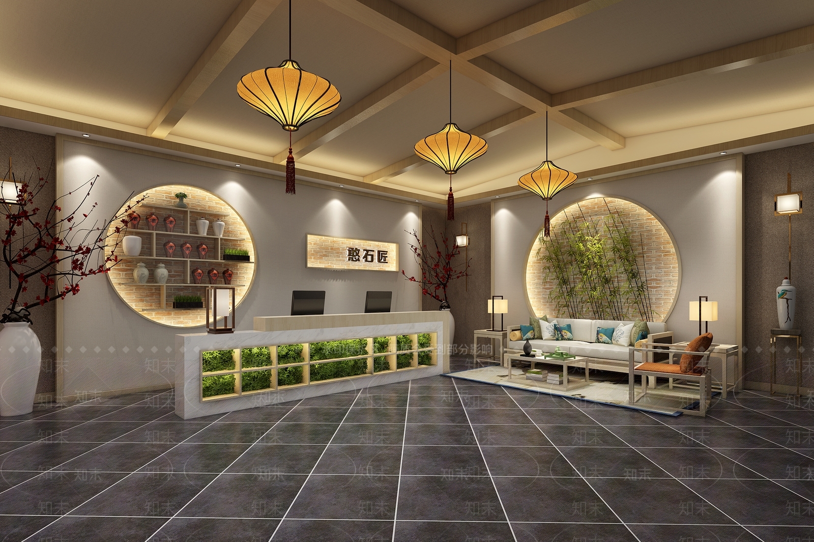 新中式火锅店3D模型下载【ID:1114699132】