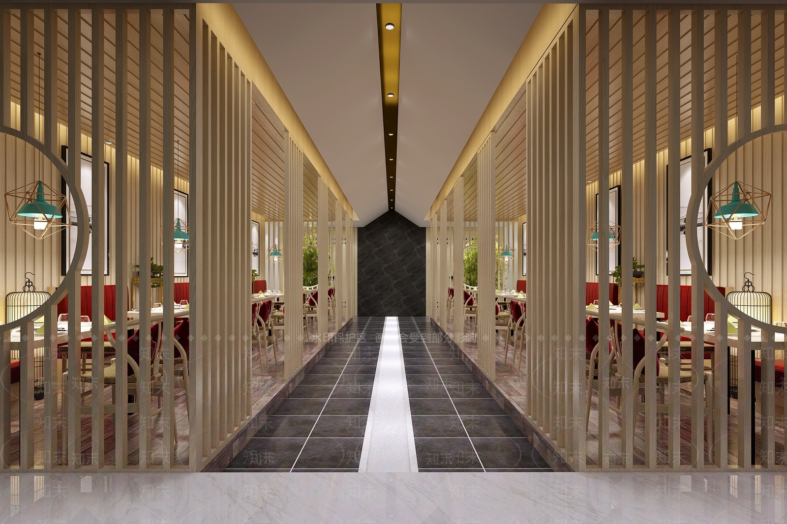新中式火锅店3D模型下载【ID:1114699132】