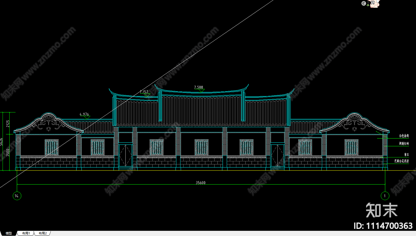 闽南风格民俗展览馆施工图施工图下载【ID:1114700363】