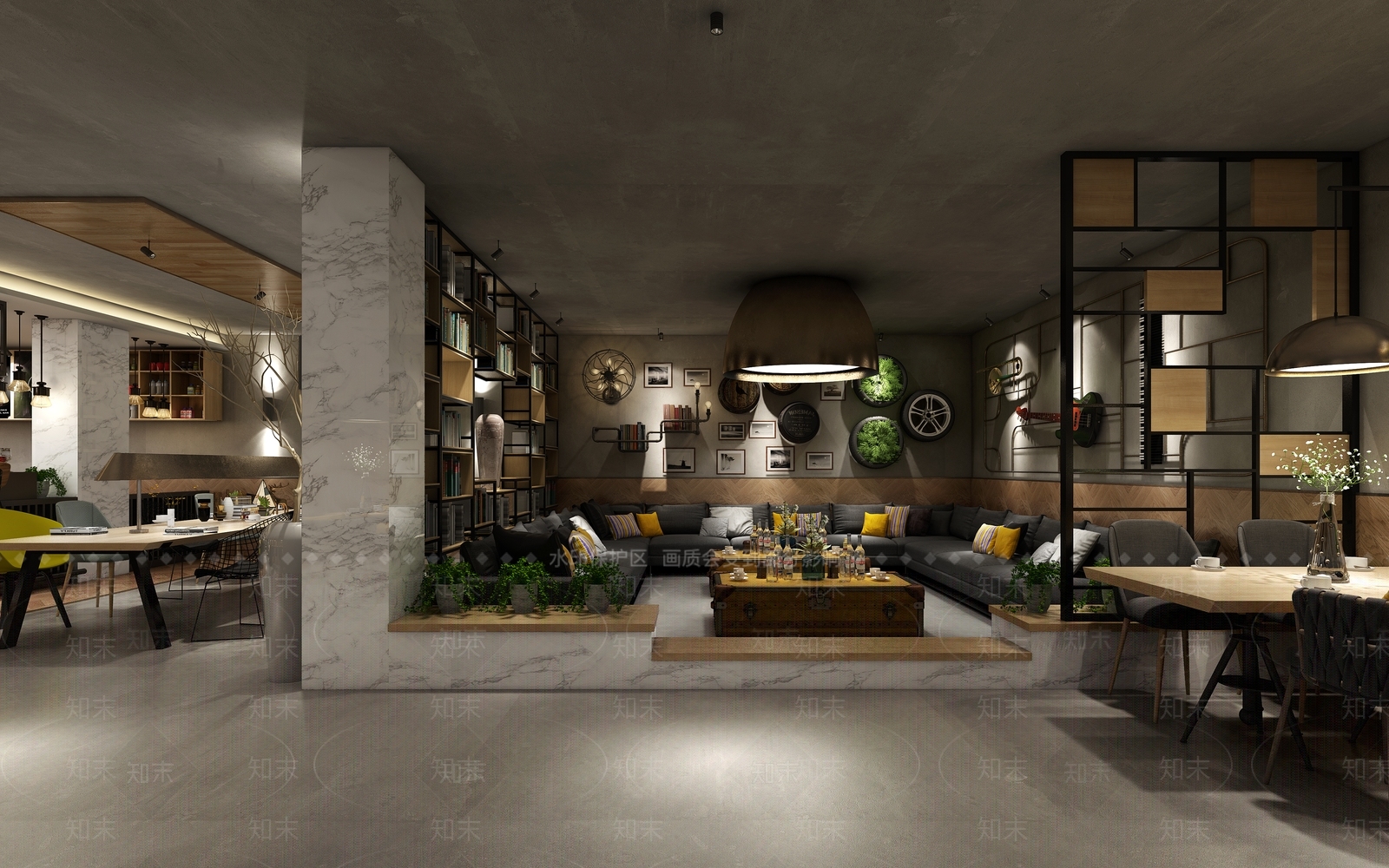 工业风清吧3D模型下载【ID:1114703373】