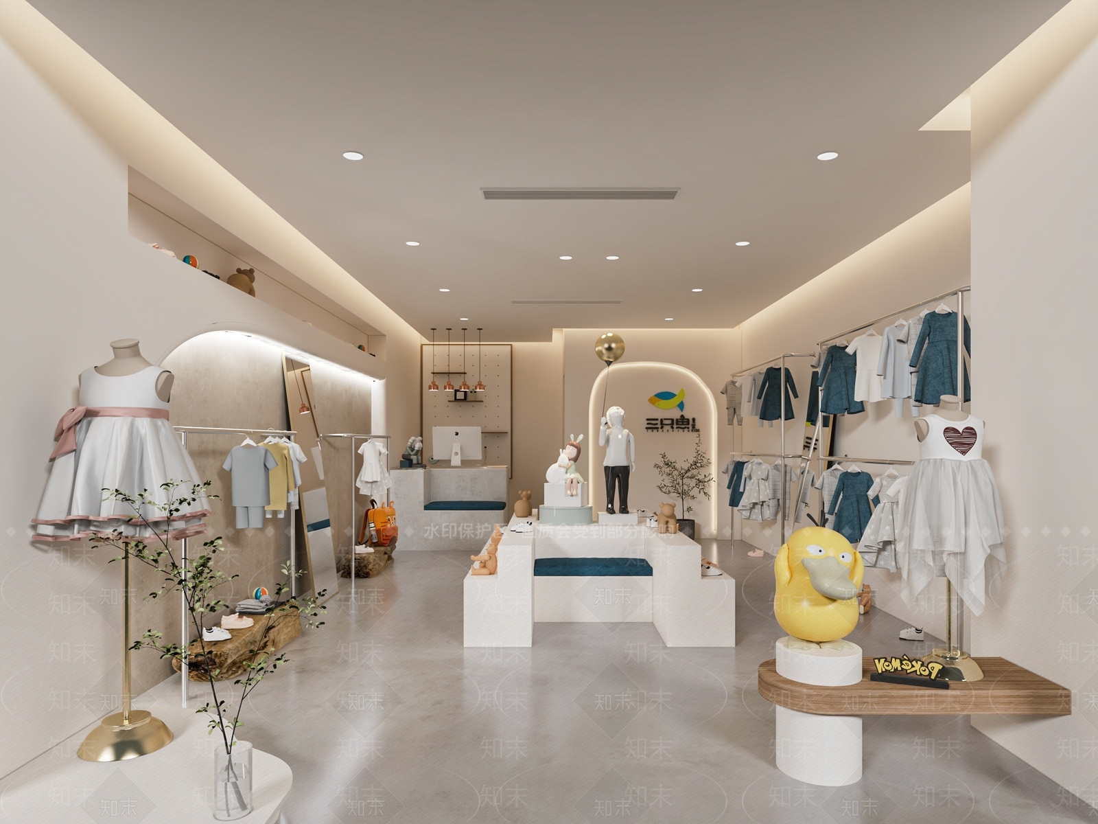 现代服装店SU模型精品下载_SketchUp模型_知末网