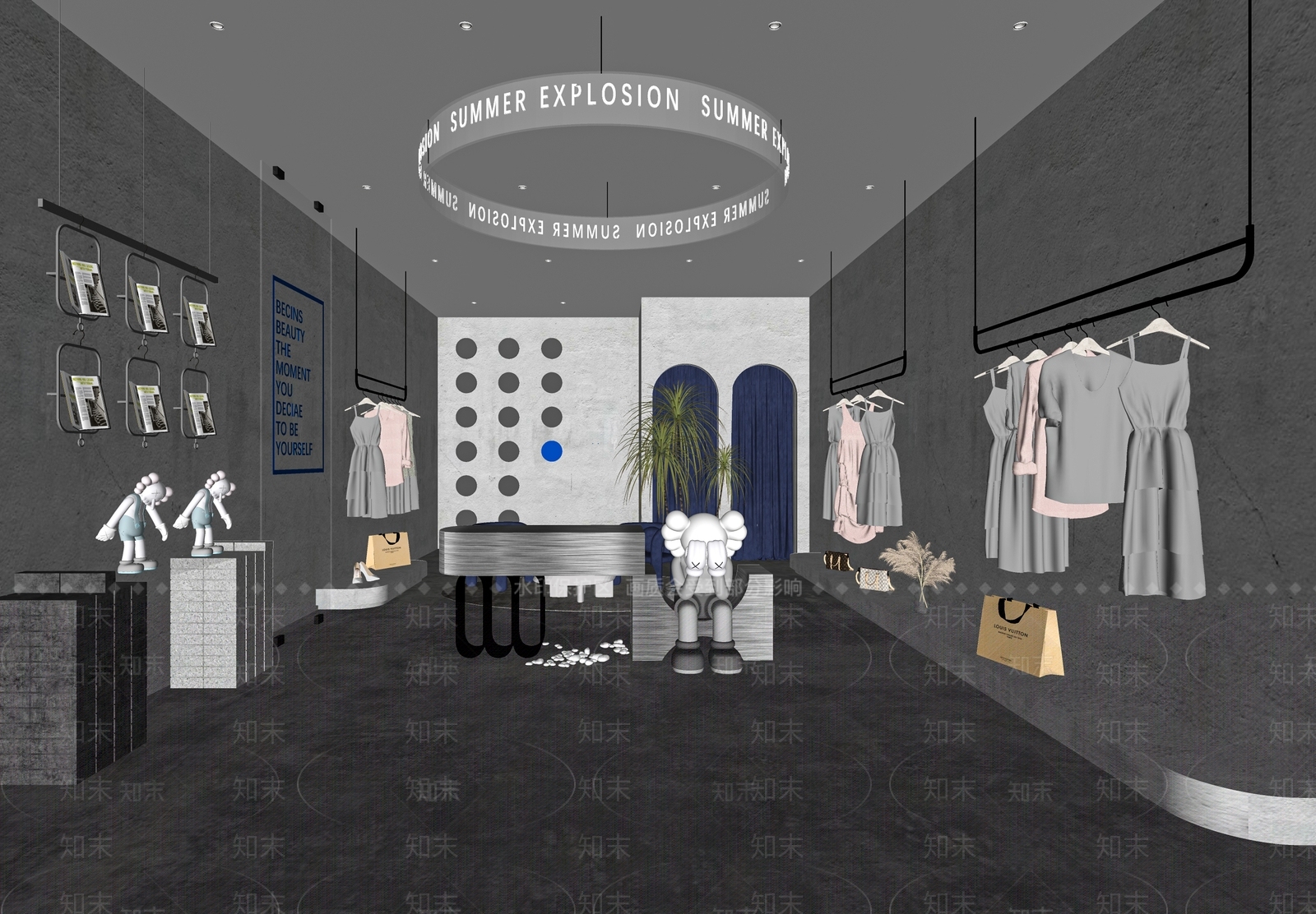 现代服装店SU模型下载【ID:1114709397】_知末su模型网