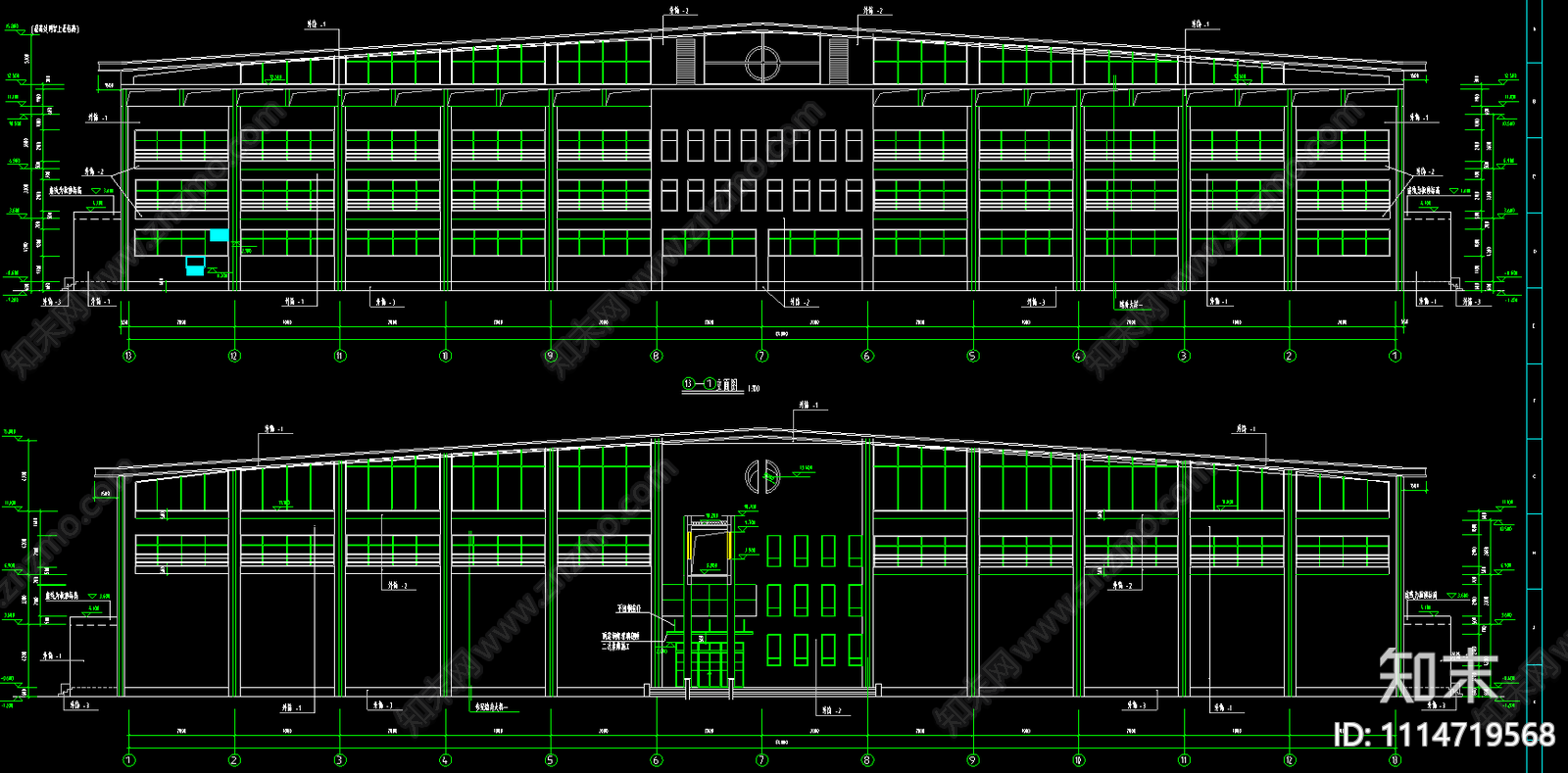 体育馆建筑设计cad施工图下载【ID:1114719568】