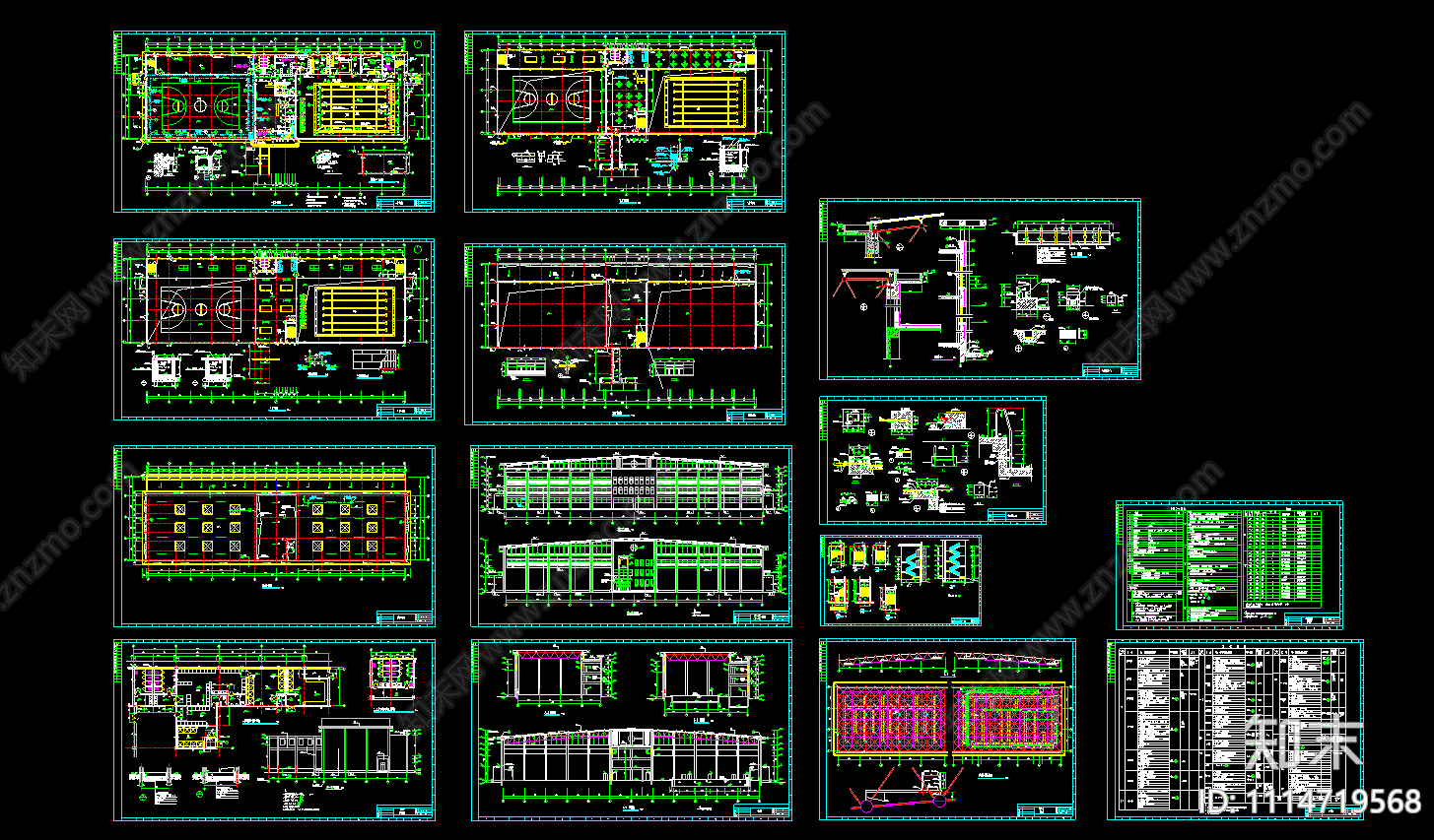 体育馆建筑设计施工图下载【ID:1114719568】