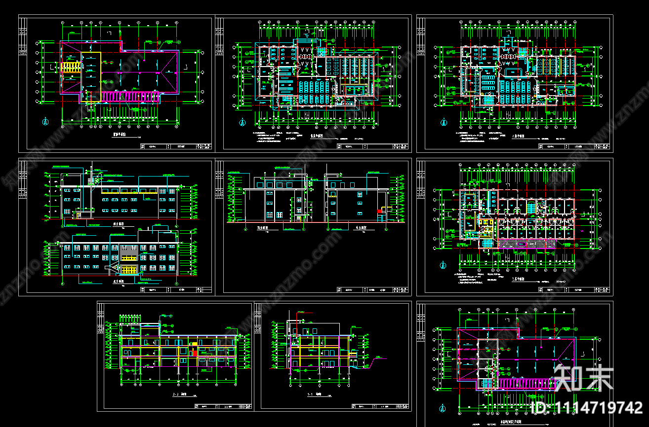 洗浴中心建施图施工图下载【ID:1114719742】