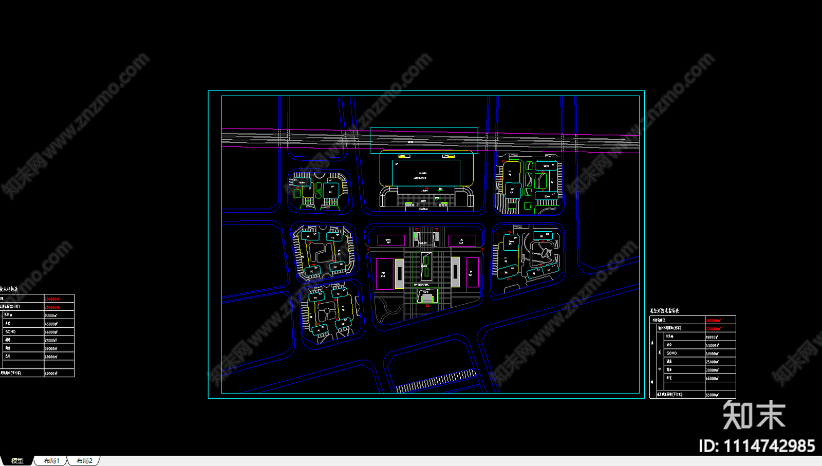 火车站景观广场总平图施工图下载【ID:1114742985】