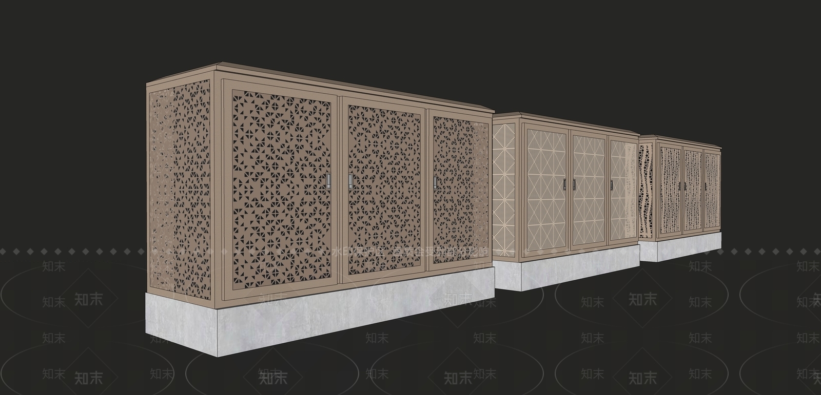 现代风井SU模型下载【ID:1114749046】