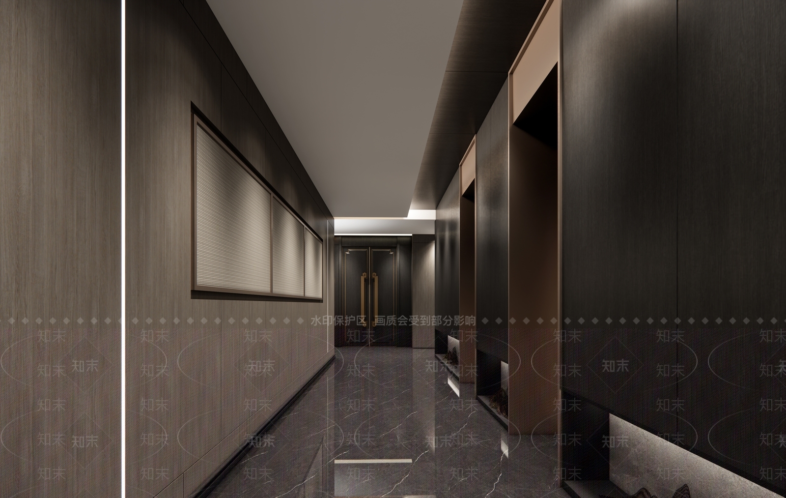 新中式酒店过道SU模型下载【ID:1114749821】