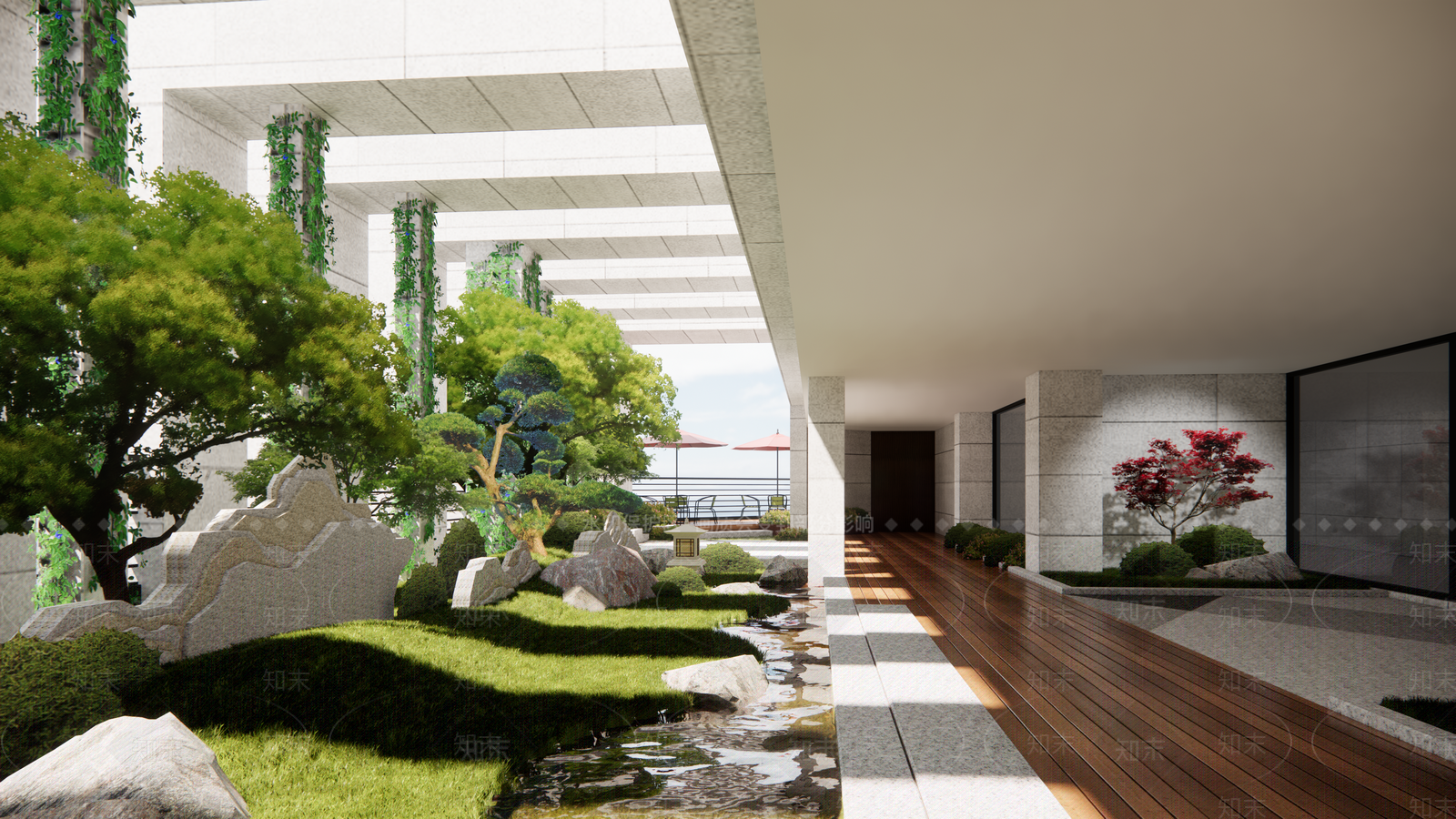 现代办公景观SU模型下载【ID:1114752750】