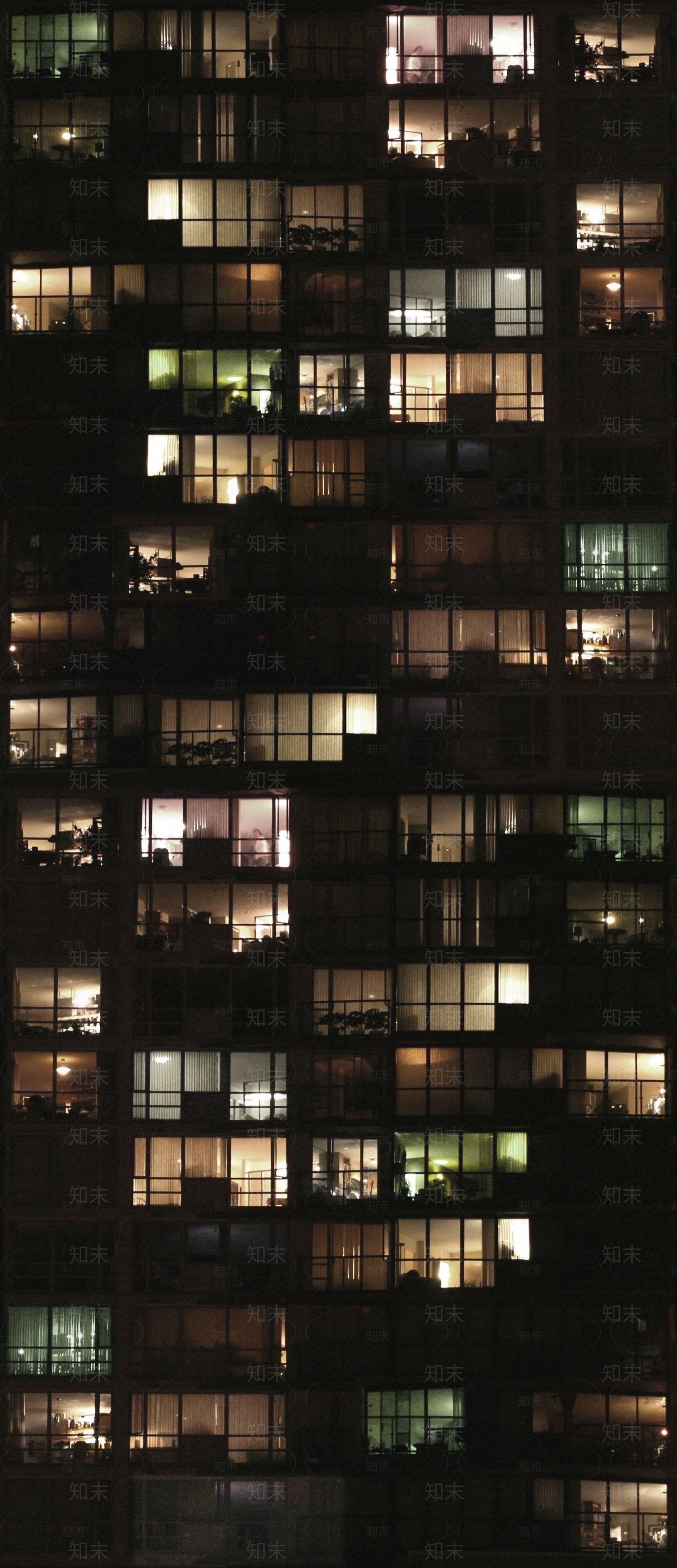 夜景建筑外立面贴图下载【ID:1114758954】