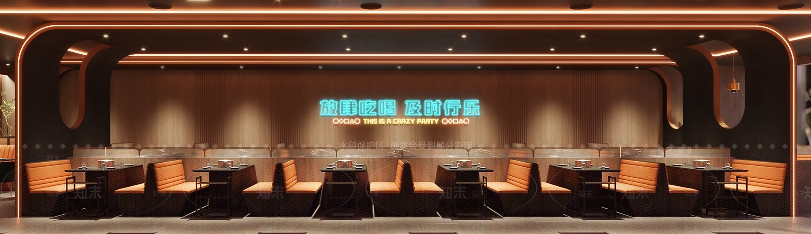 现代酒店餐厅3D模型下载【ID:1221999284】