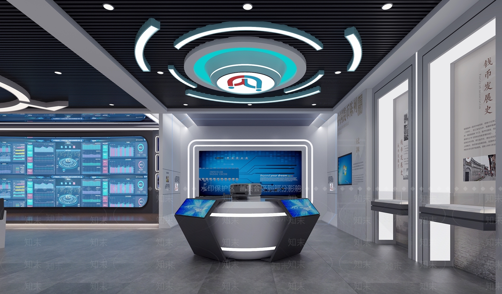 现代科技展厅3D模型下载【ID:1114877922】_知末3d模型网