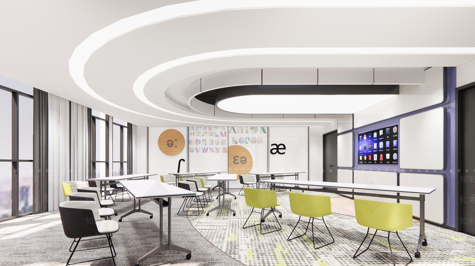 现代多媒体教室SU模型下载【ID:1114765225】