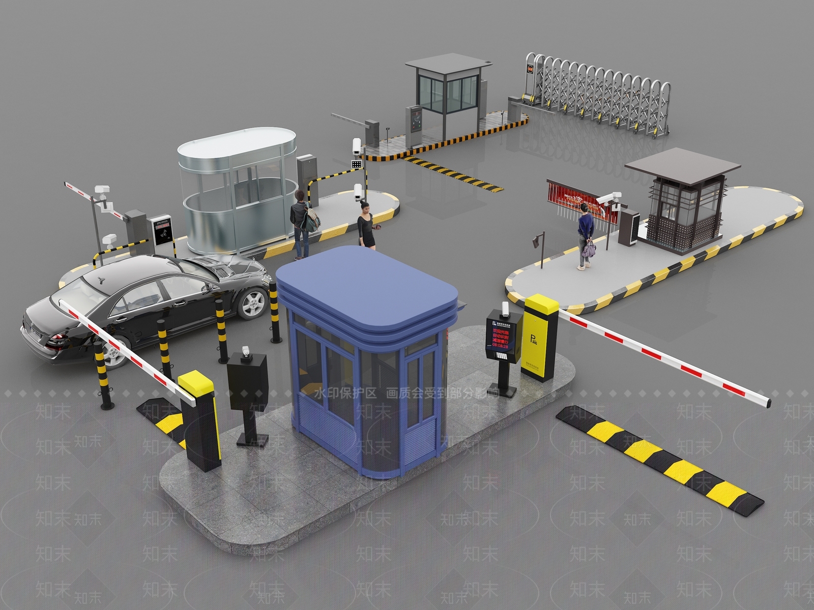 现代保安亭3D模型下载【ID:1114766444】