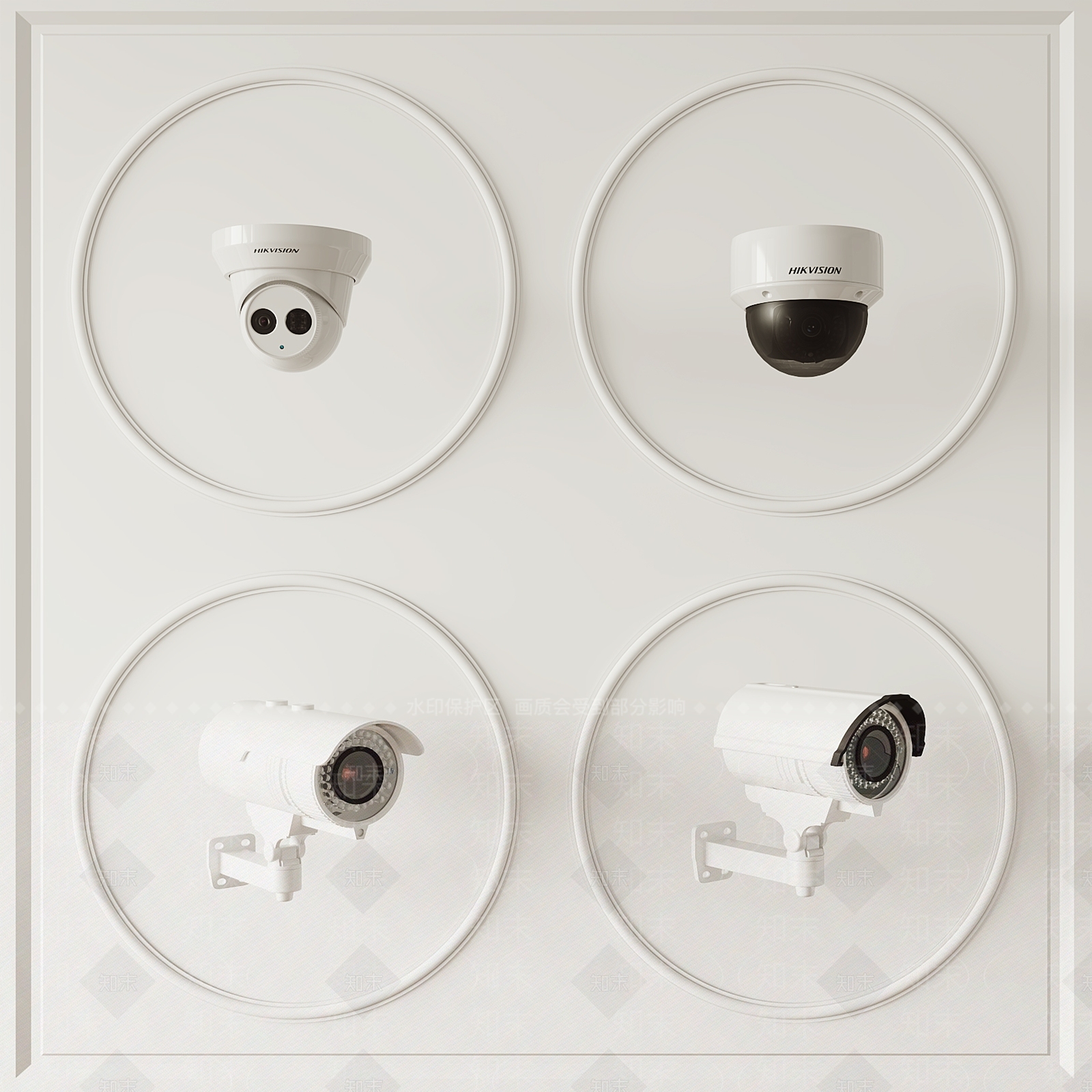 现代安防监控摄像头3D模型下载【ID:1114769140】