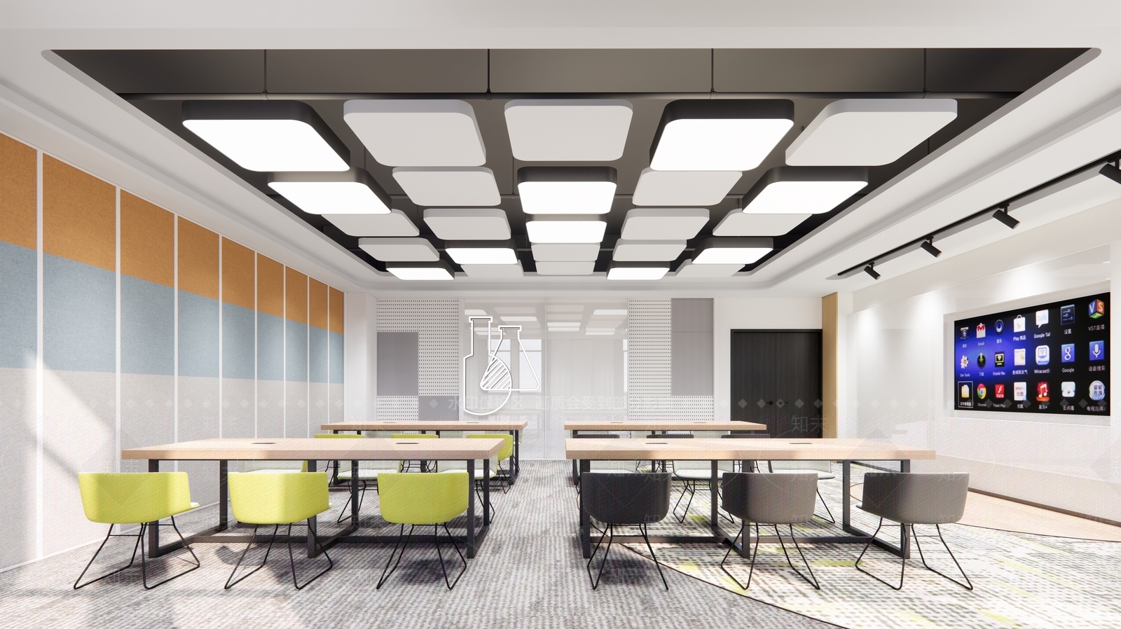 现代多媒体教室SU模型下载【ID:1114770182】