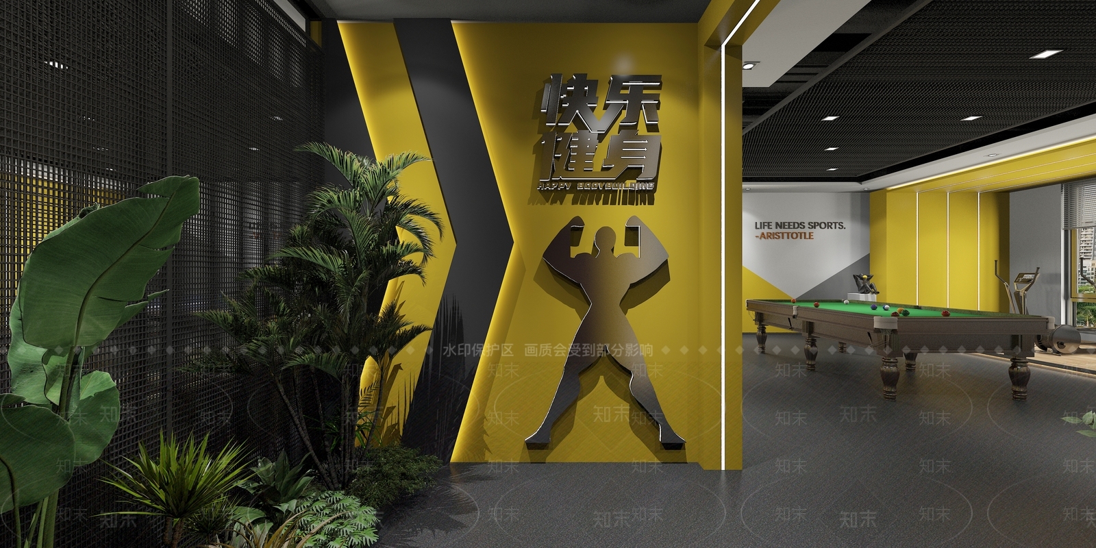 现代健身房3D模型下载【ID:1114776954】