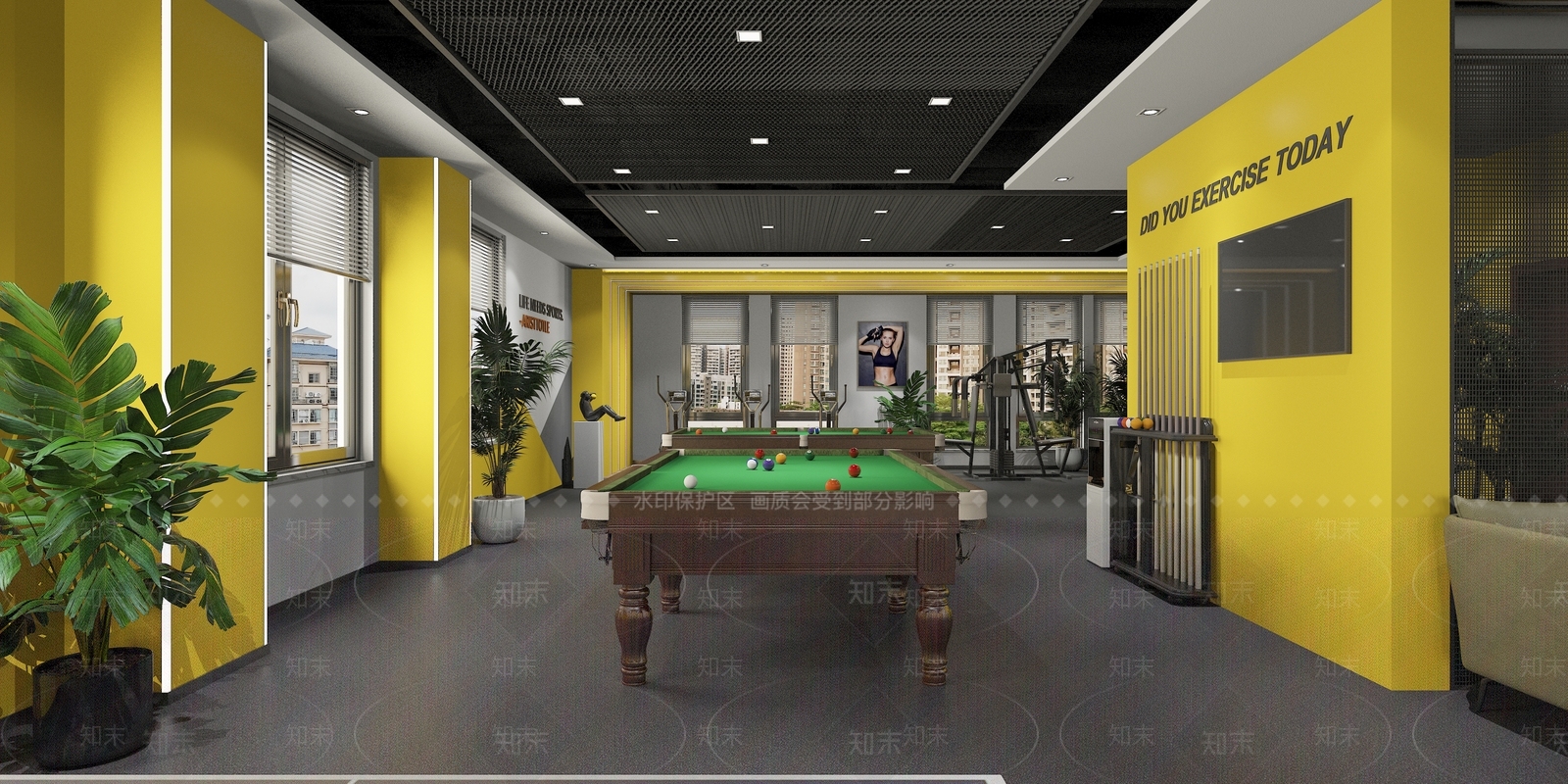 现代健身房3D模型下载【ID:1114776954】