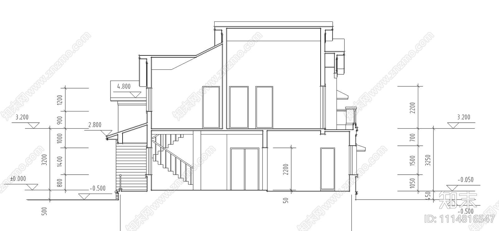 独立别墅建筑施工图施工图下载【ID:1114816547】