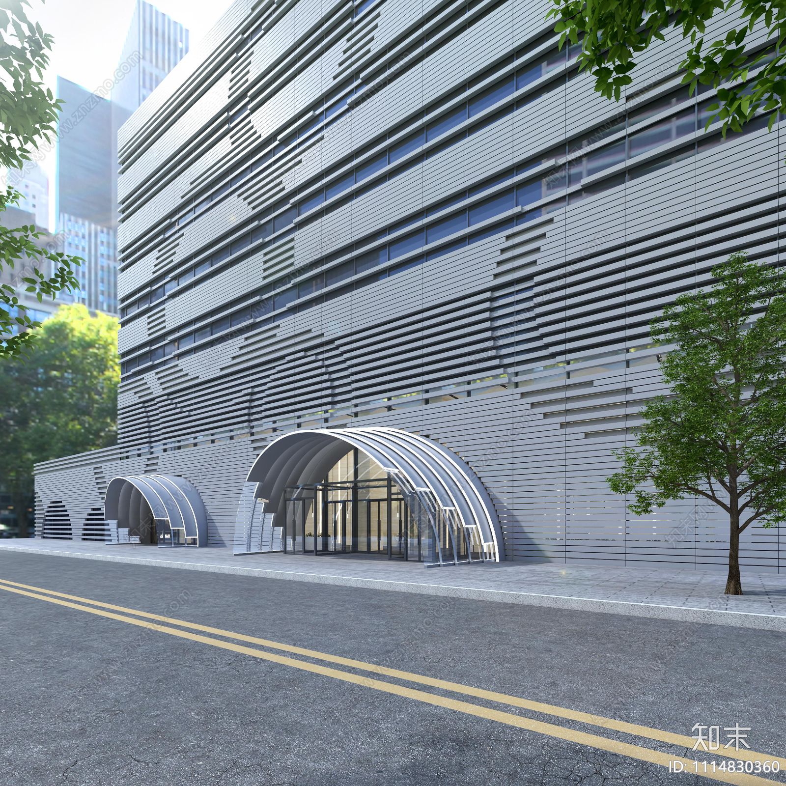 360集团办公室整套施工图效果图cad施工图下载【ID:1114830360】