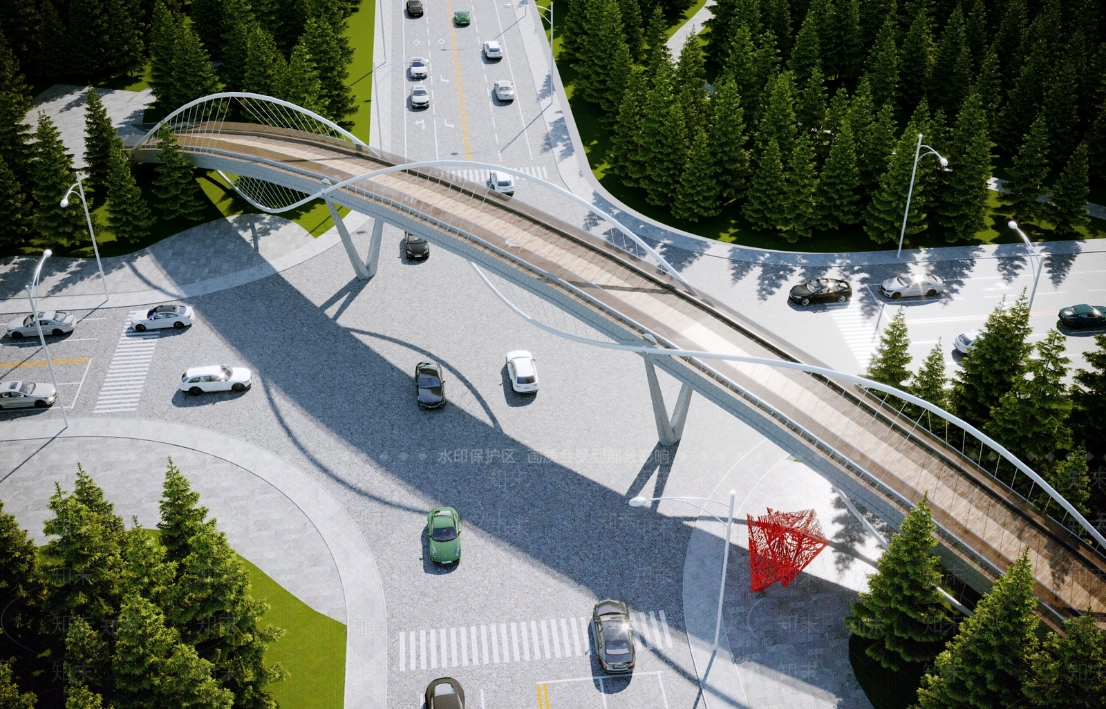 现代大桥3D模型下载【ID:1114831826】