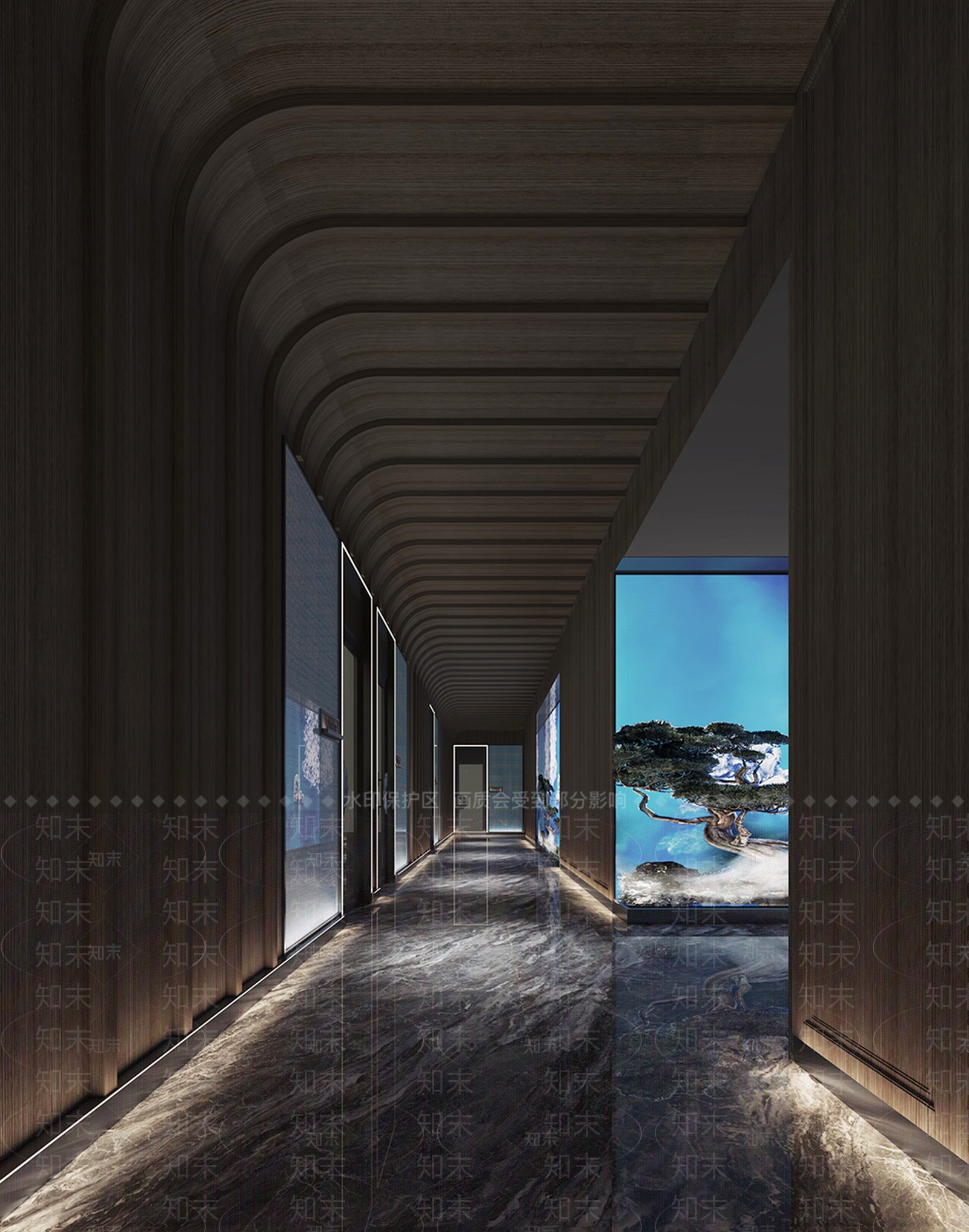 新中式足浴按摩过道3D模型下载【ID:1114831677】