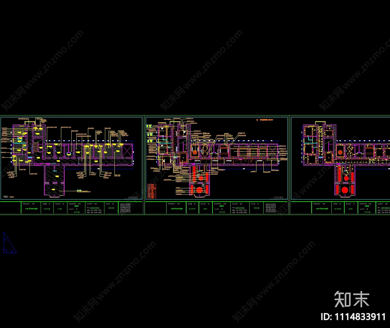 护肤美容整套施工图效果图cad施工图下载【ID:1114833911】