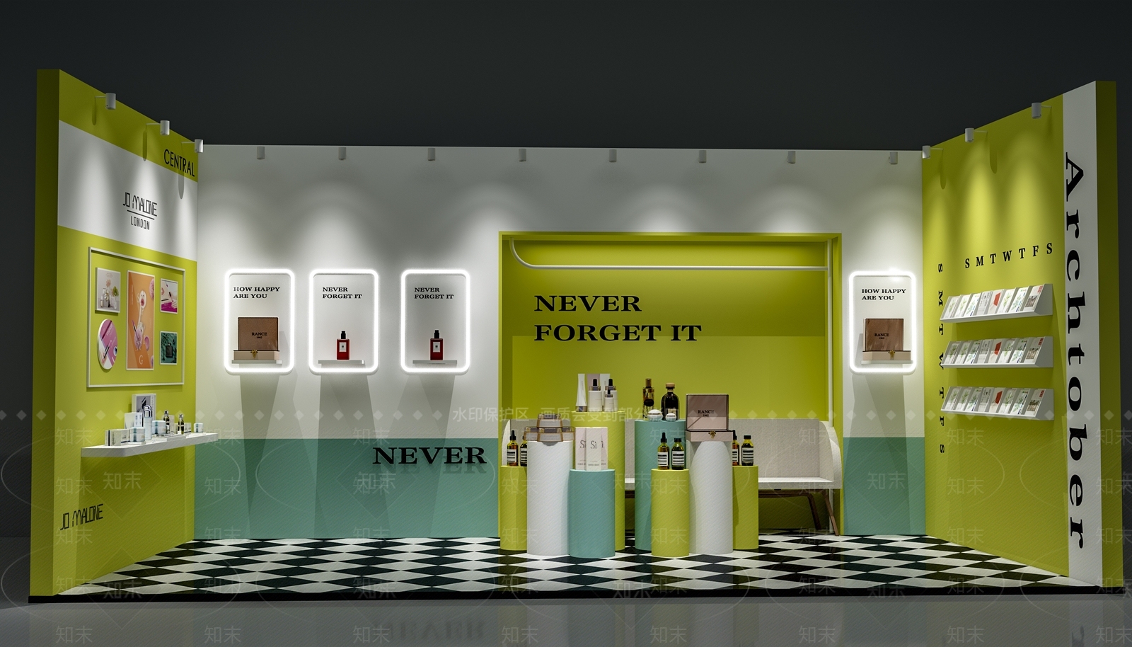 现代化妆品展厅3D模型下载【ID:1114838057】