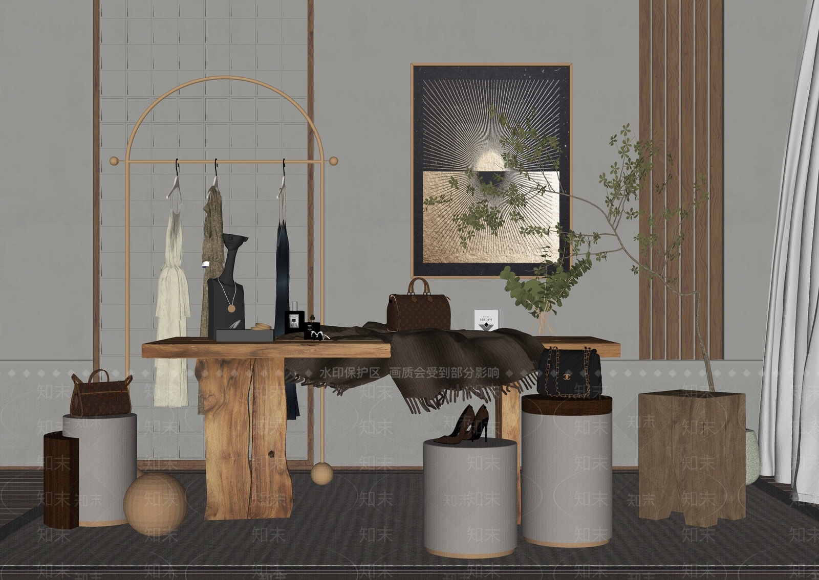 现代展台SU模型下载【ID:1114840272】