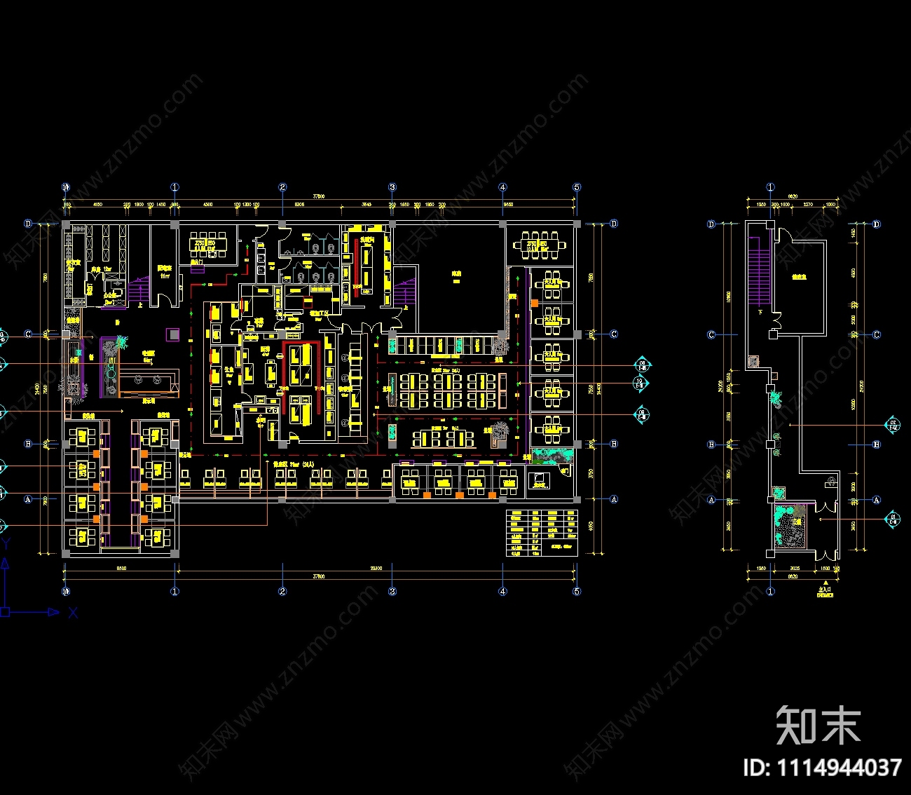 三石铁日料板烧台湾街店效果图施工图cad施工图下载【ID:1114944037】