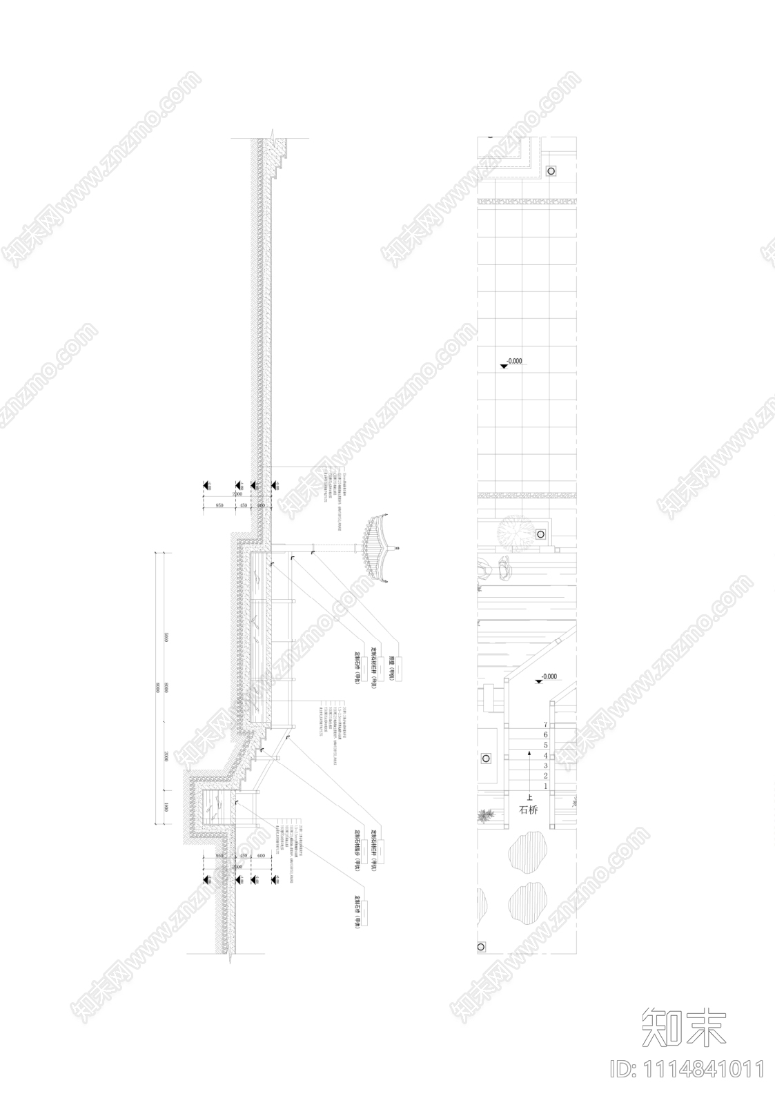 中式庭院景观施工图cad施工图下载【ID:1114841011】