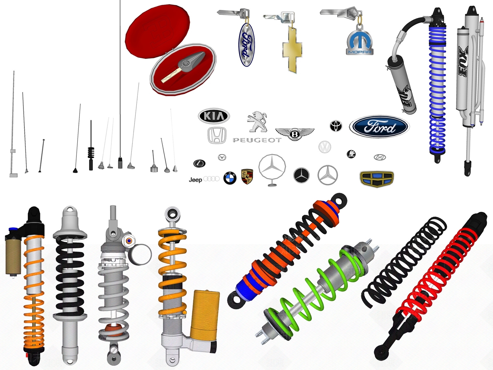 现代汽车零件SU模型下载【ID:1114849856】