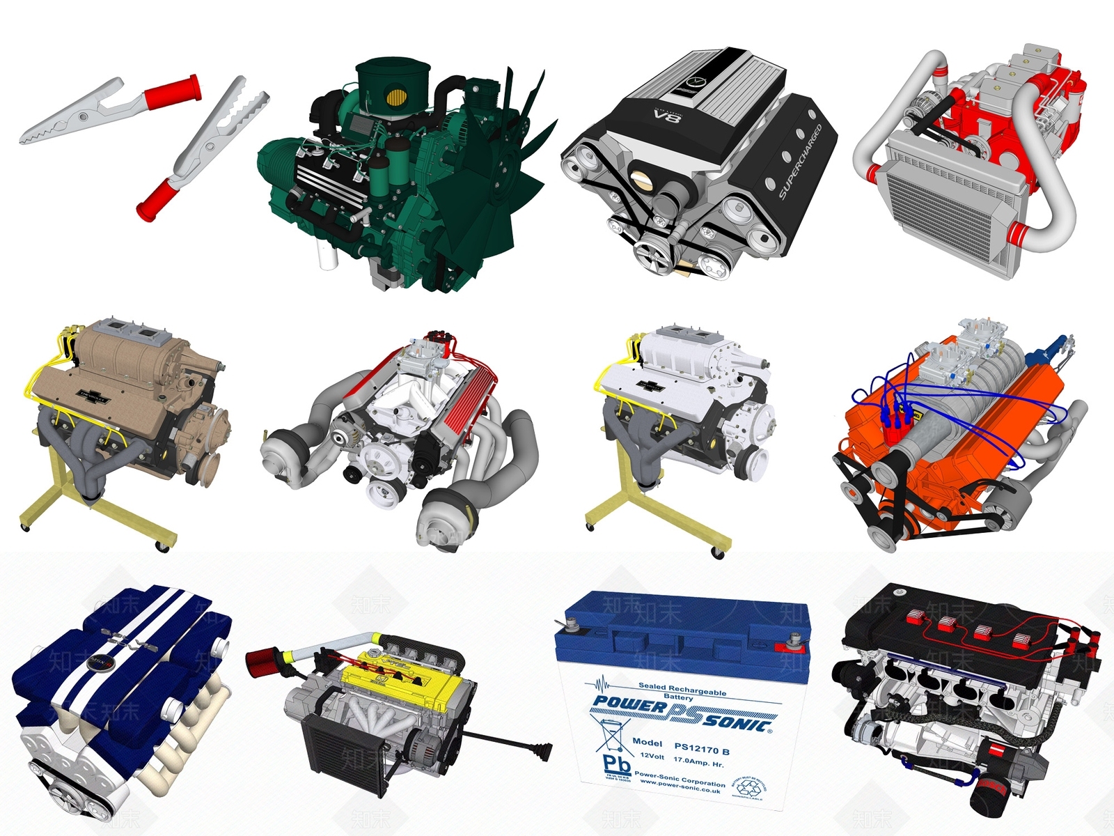 现代汽车零件SU模型下载【ID:1114849872】