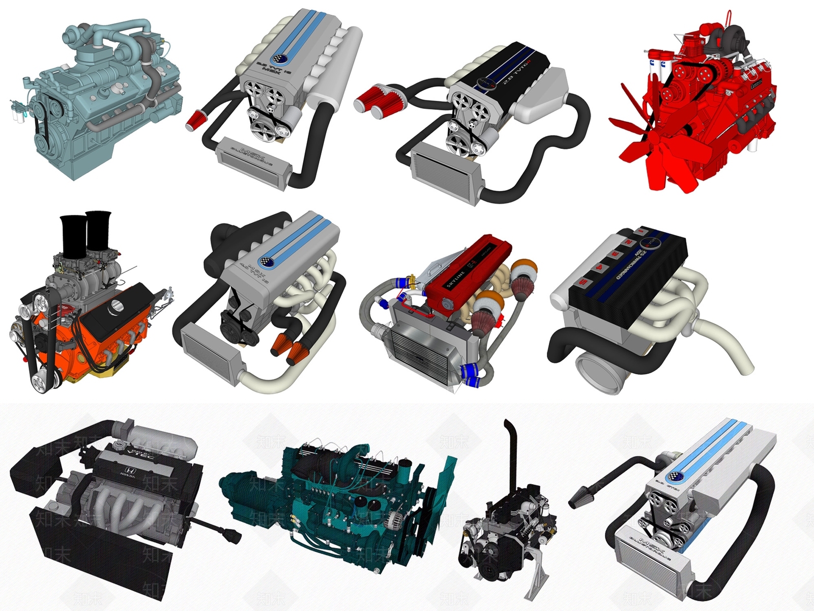 现代汽车零件SU模型下载【ID:1114849728】